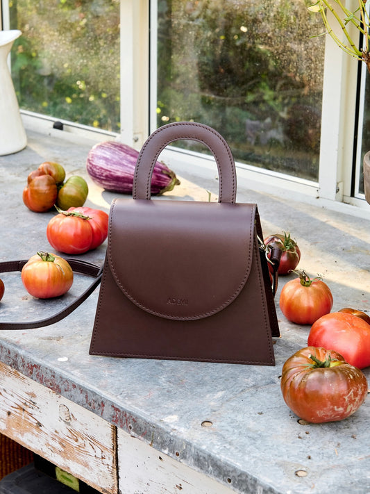 Leather handle bag