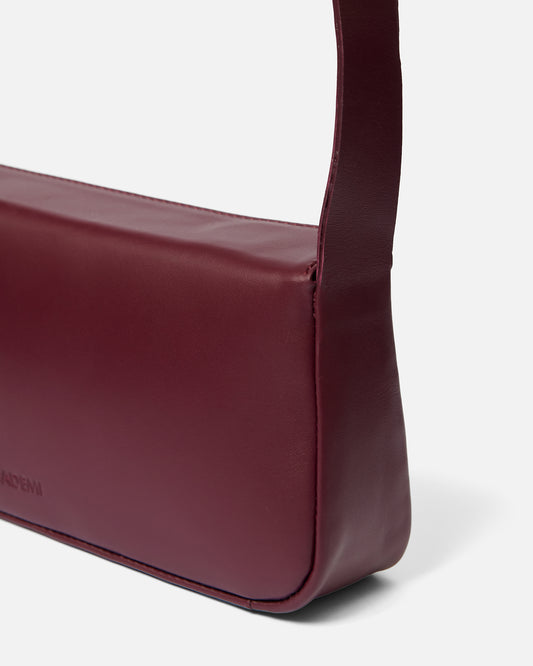 Bow shoulder bag - red wine