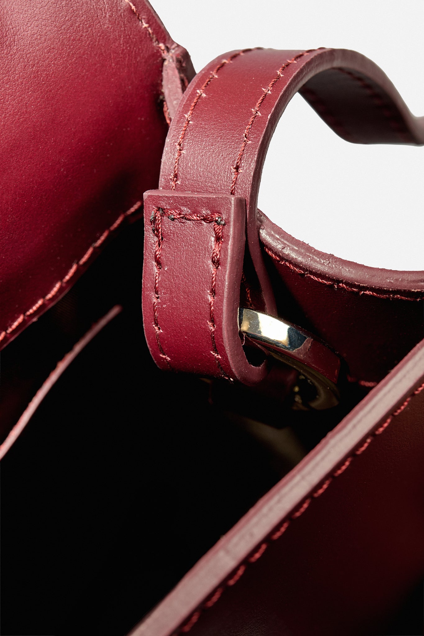 Leather handle bag - silver