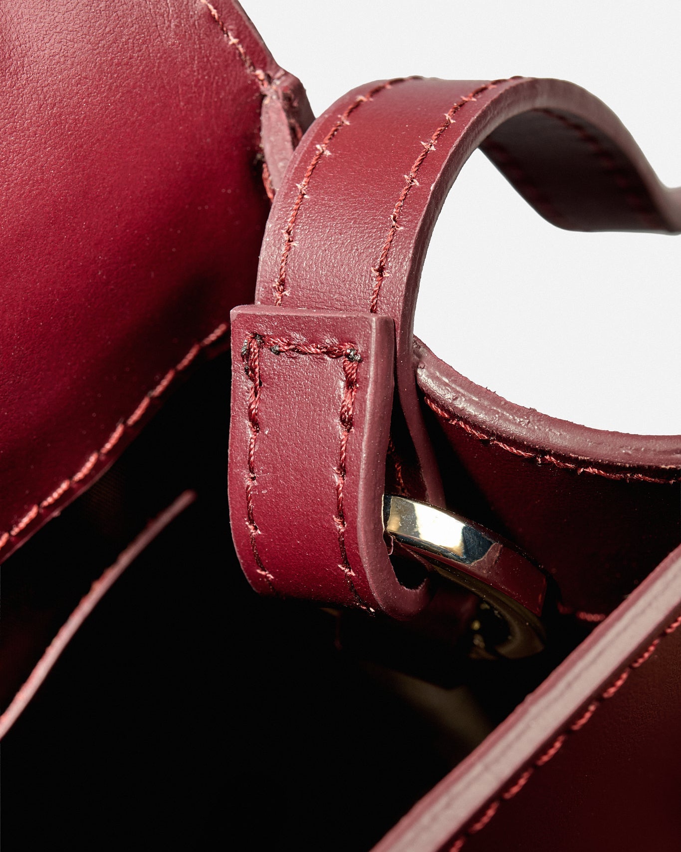 Leather handle bag - chocolate