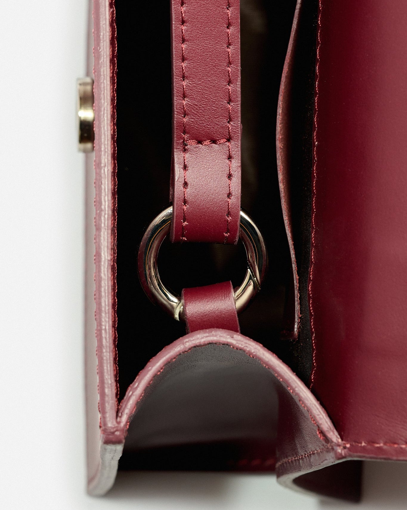 Leather handle bag - nectarine