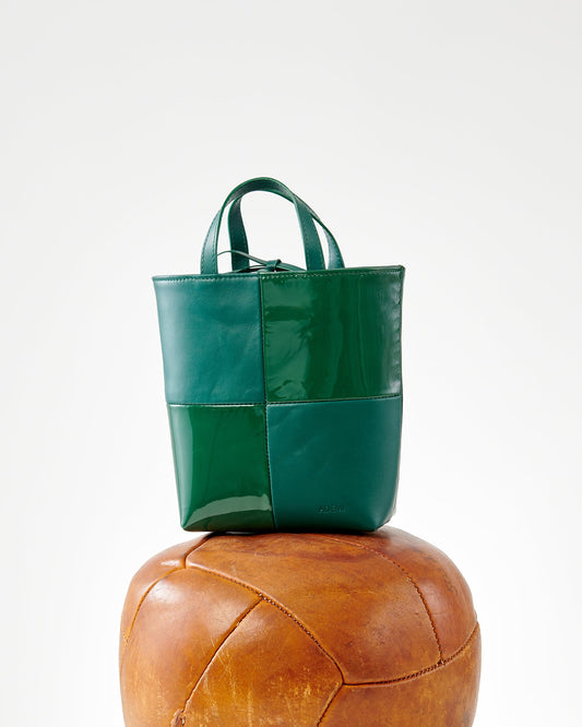 Mini Tennis tote - checked - checked green