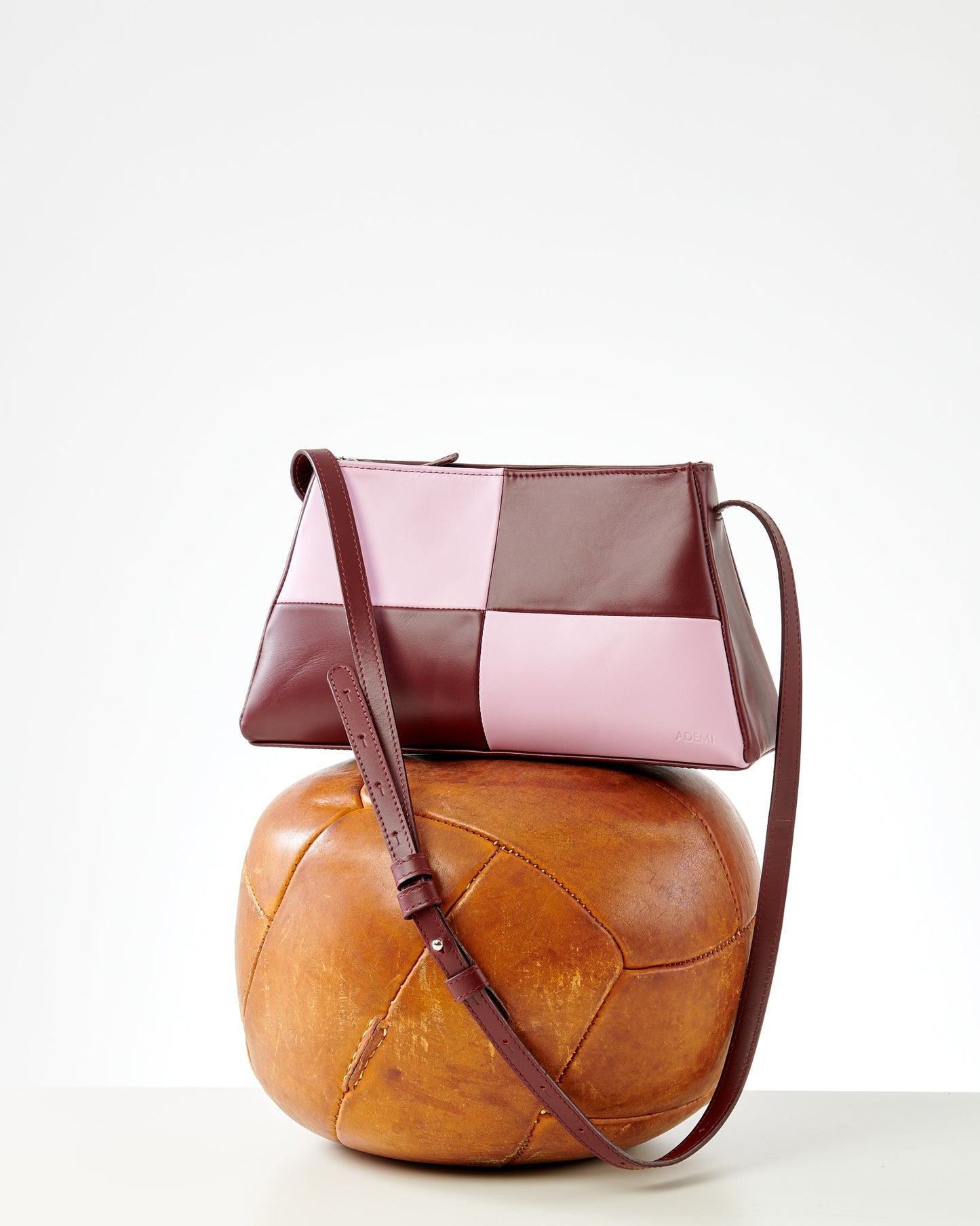 Runner bag - checked - checked wine + mauve
