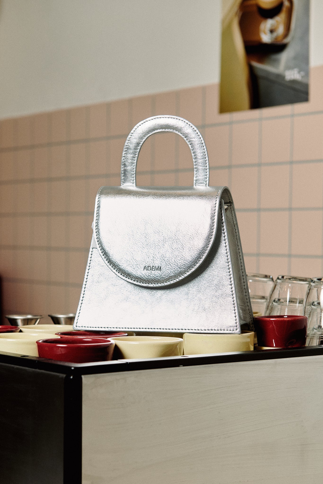 Leather handle bag