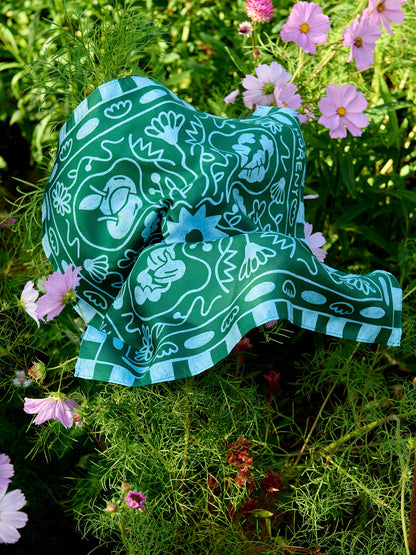 Hedvábný šátek Kořeny Ze-Mě