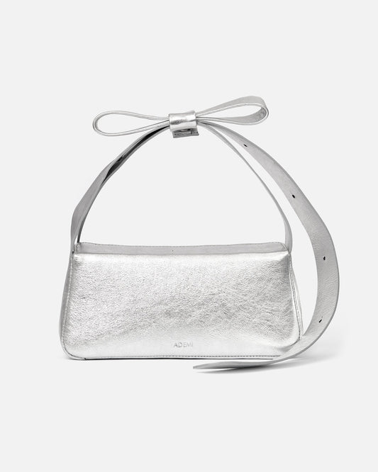 Bow shoulder bag - silver