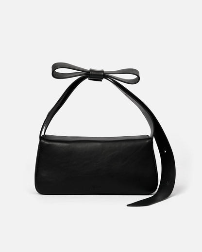 Bow shoulder bag - black