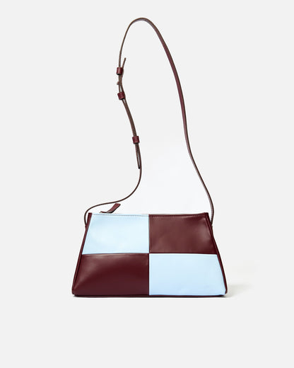 Runner bag - checked - checked blue + wine