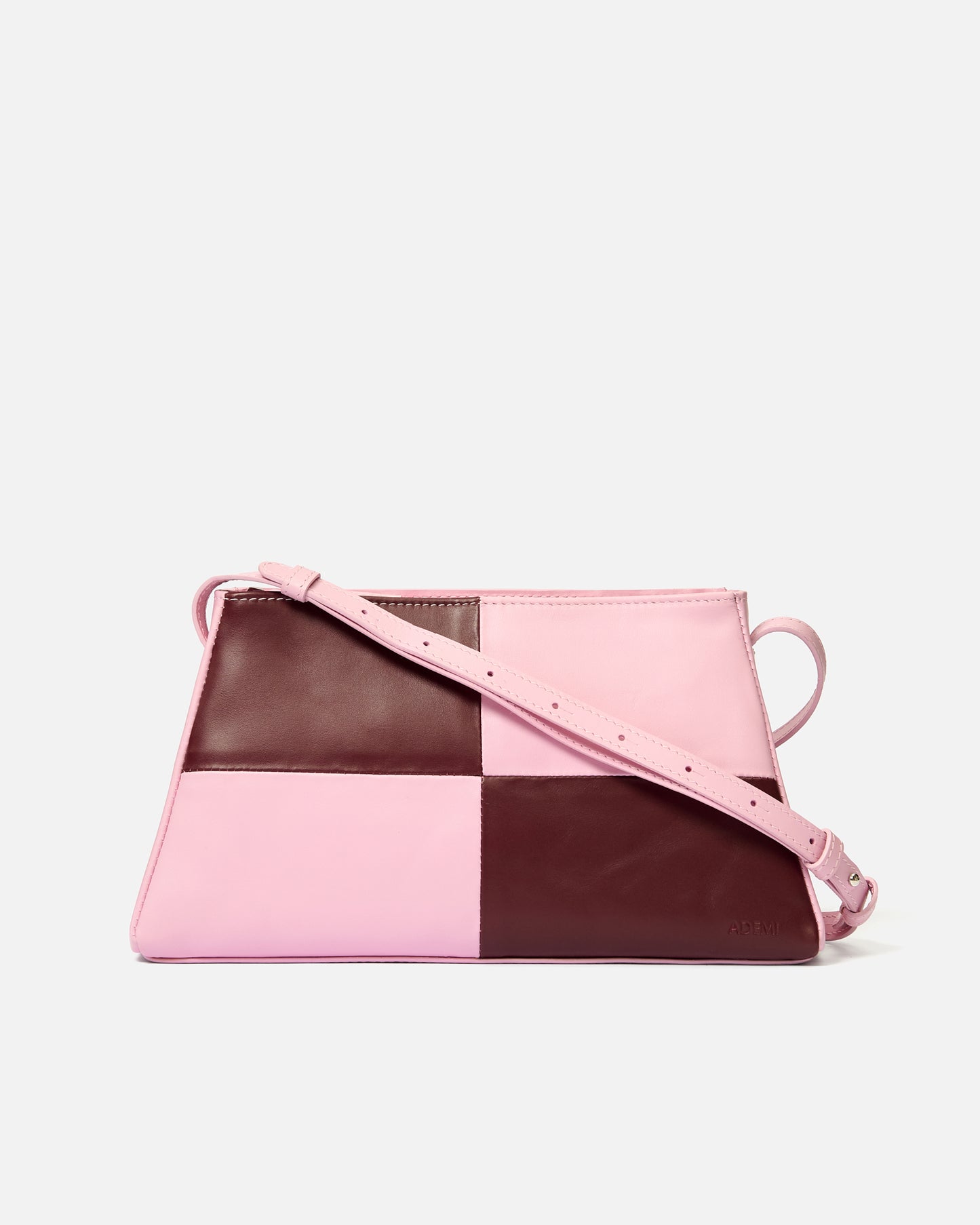 Runner bag - checked - checked mauve + wine
