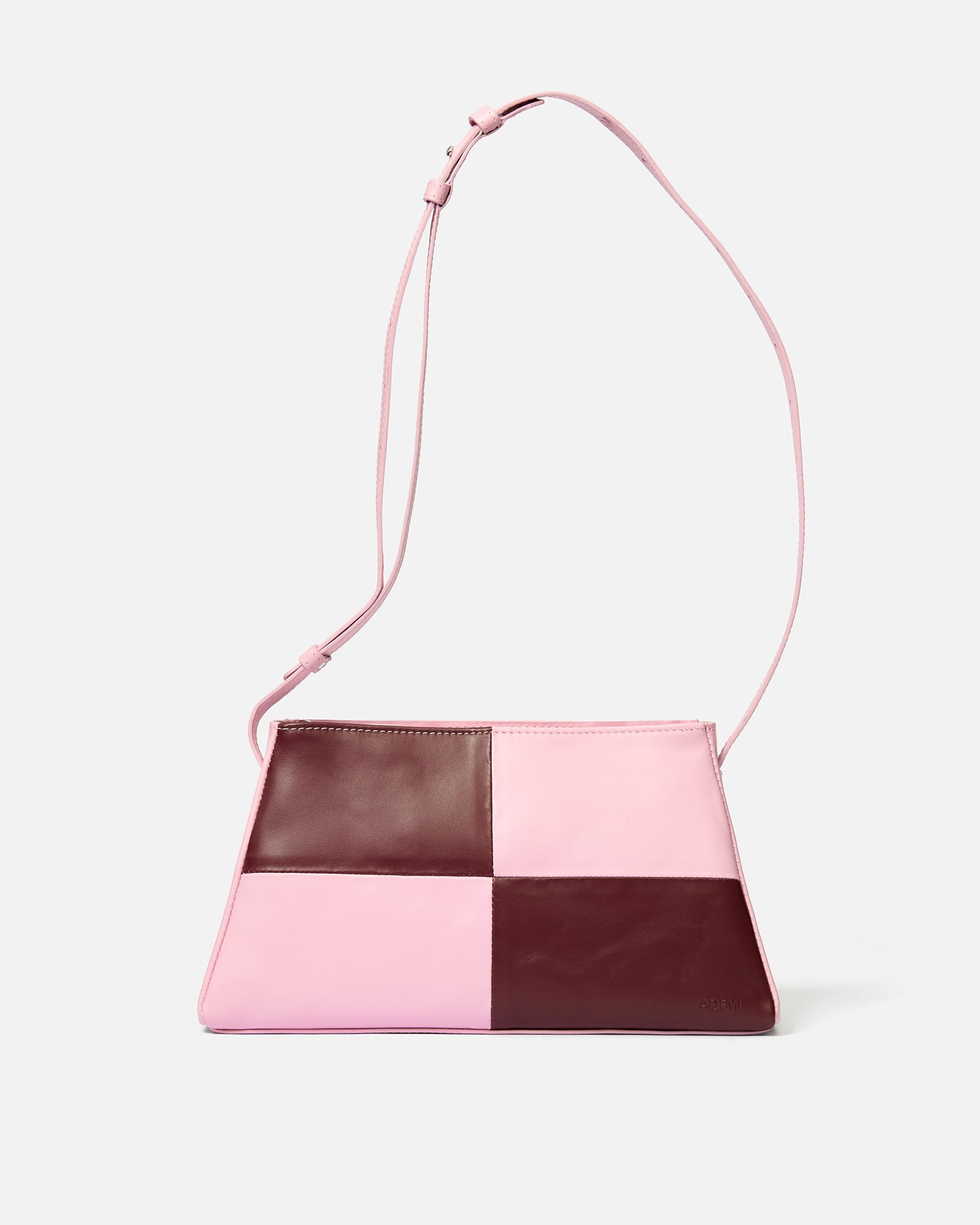 Runner bag - checked - checked mauve + wine