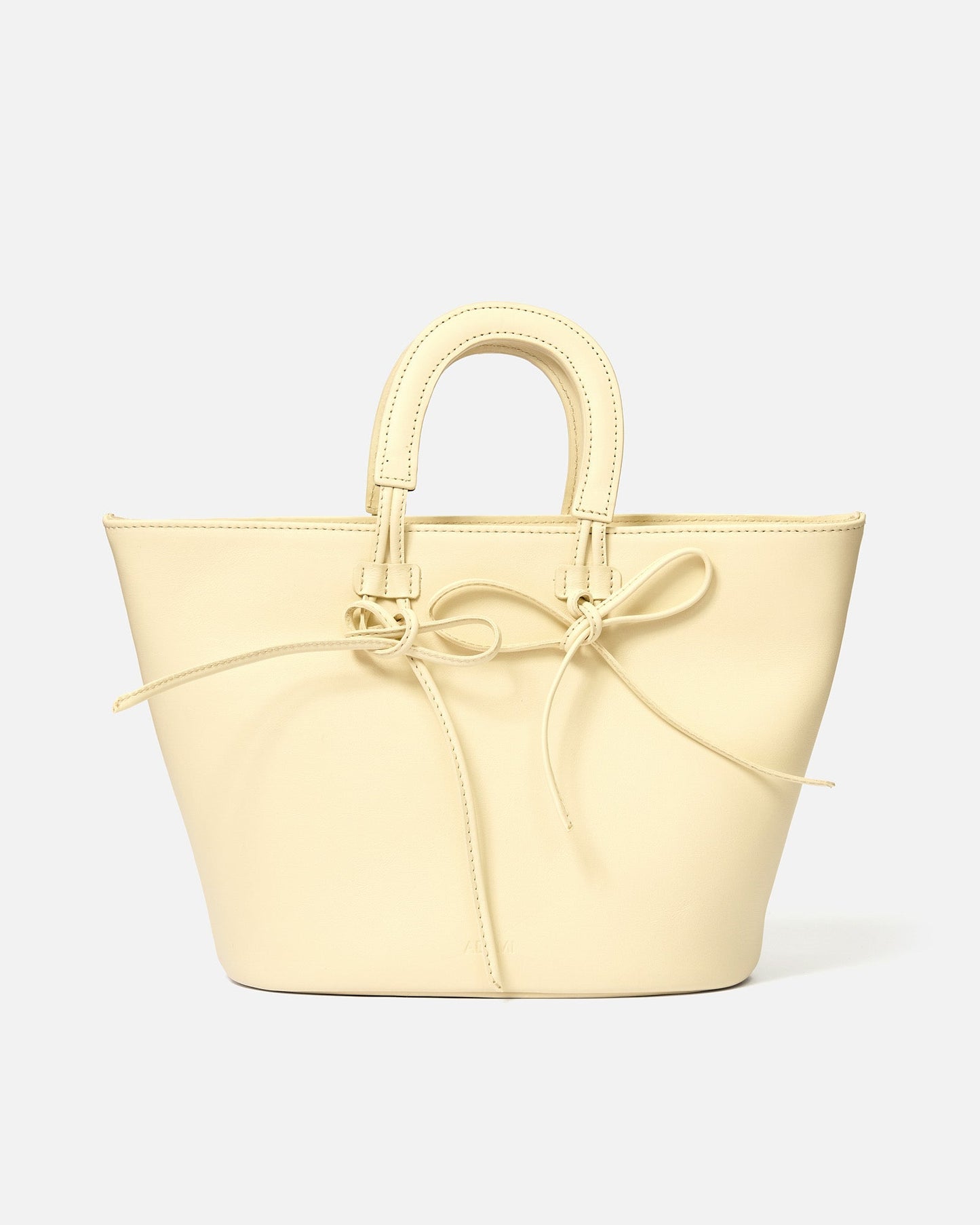 Basket bow bag - butter yellow