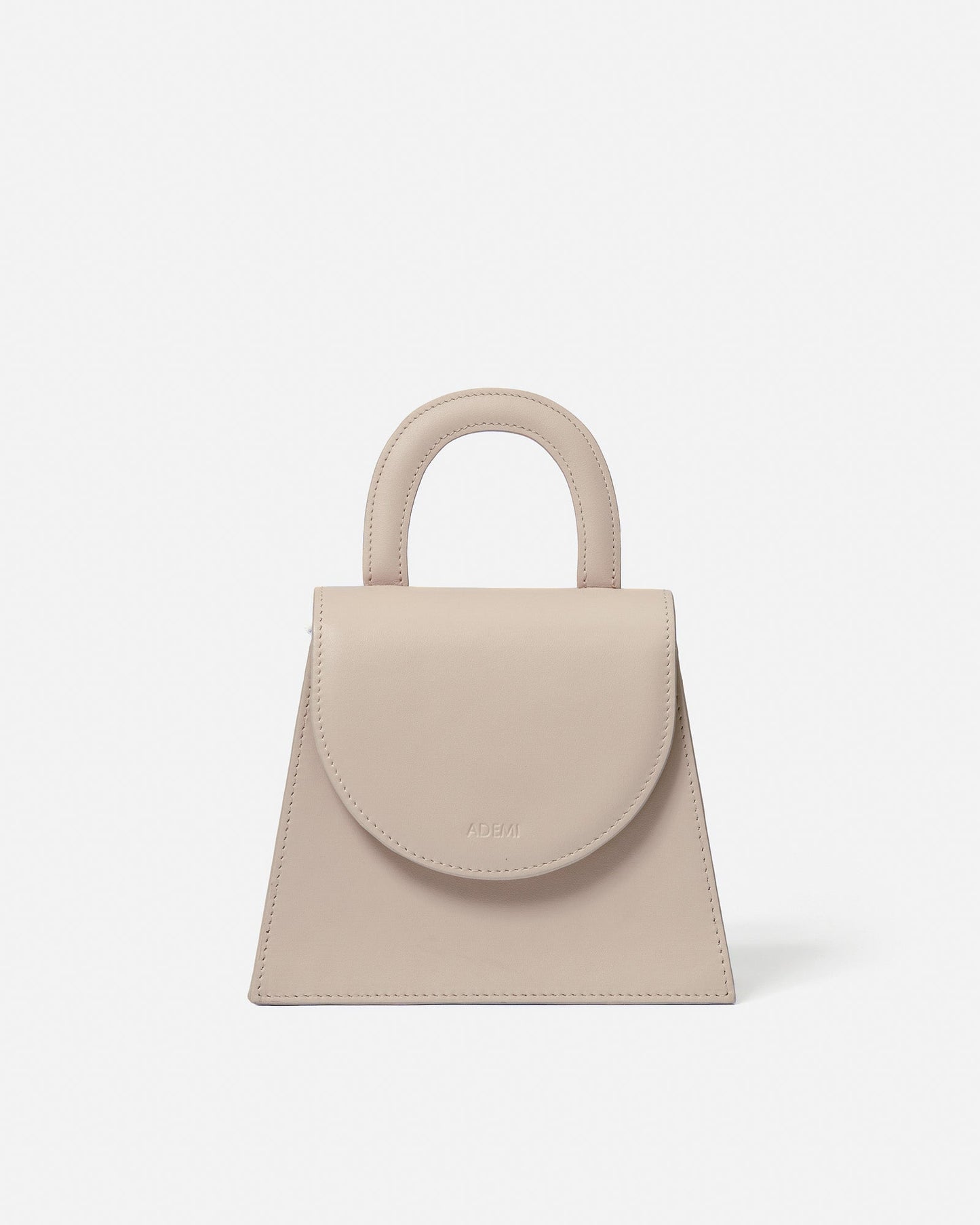 Leather handle bag - sand