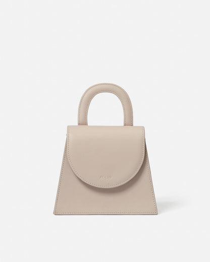 Leather handle bag - sand