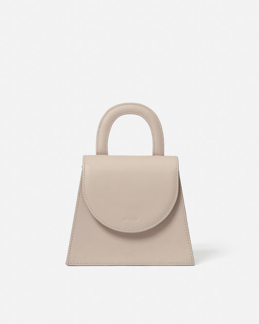 Leather handle bag - sand