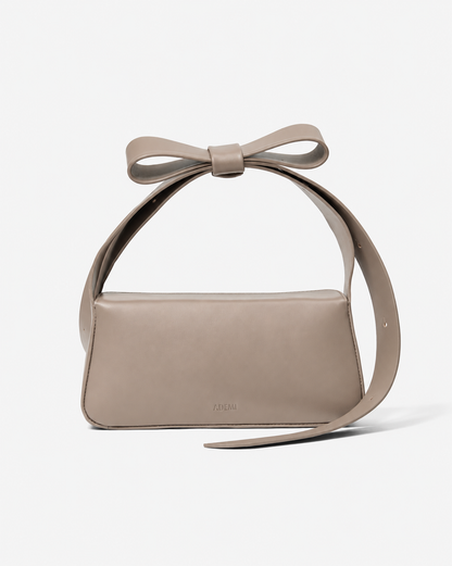 Bow shoulder bag - red wine
