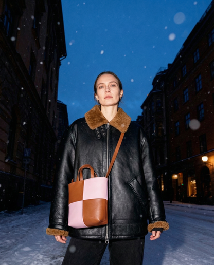 Mini Tennis tote - checked